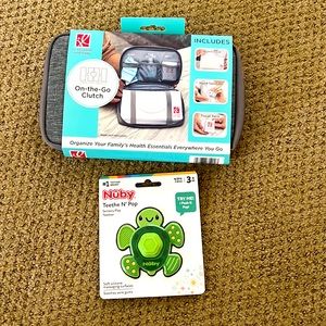 NWT Baby On-the-Go-Clutch + Nuby Teethe N Pop